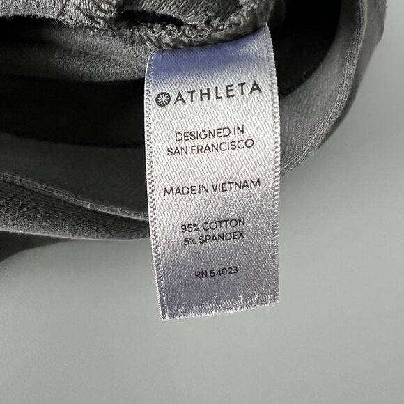 Athleta Skirt Size 4 Gray Elastic Waist Mini Skirt Zipper Pockets Cotton Spandex - Picture 4 of 7